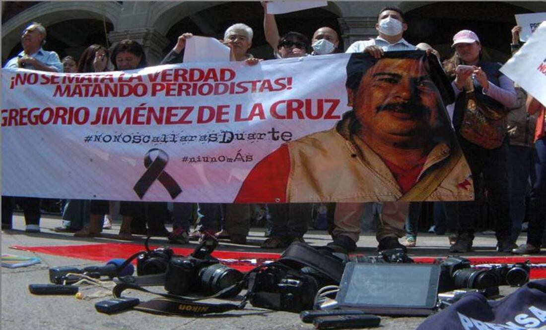 Protest over the murder of journalists in Mexico - Photo: Jorge Medina / El Universal