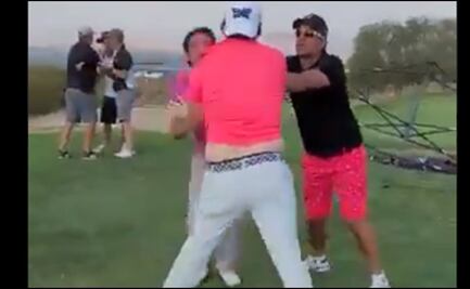 Pelea en campo de golf se hace viral 