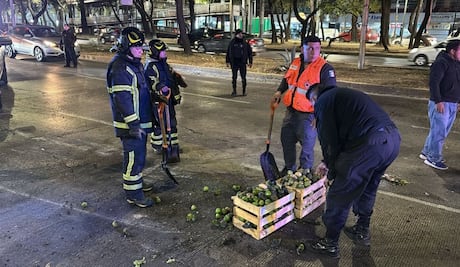 Vuelca camión de carga en Río Churubusco; provoca caos vial en Iztacalco