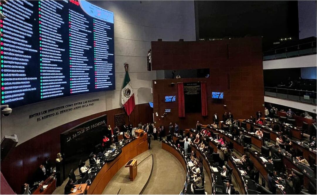 Sesión ordinaria en el Senado de la República donde se aprobara la convocatoria para la elección judicial del 2025. Foto: Fernanda Rojas/EL UNIVERSAL