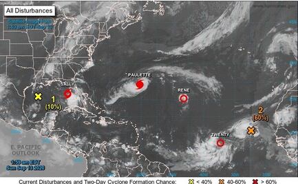 Huracán “Paulette” avanza hacia Bermuda; “Sally”, al Golfo de México