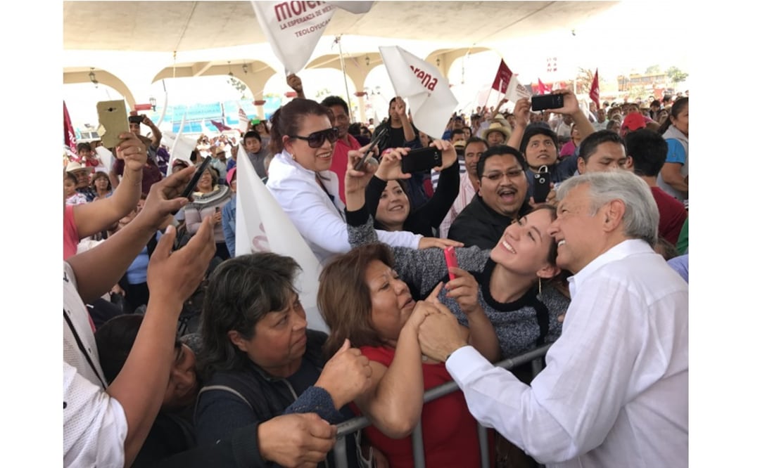 El tabasqueño asistió al mitin en Teoloyucan de la candidata de Morena al gobierno del Estado de México, Delfina Gómez. /Especial