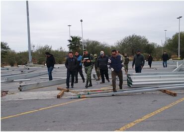 Supervisan construcción de Centro de Atención a Migrantes en Reynosa, Tamaulipas; esperan albergar a más de 2 mil personas