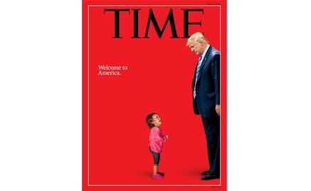 Donald Trump se 'enfrenta' a una niña migrante en portada de Time