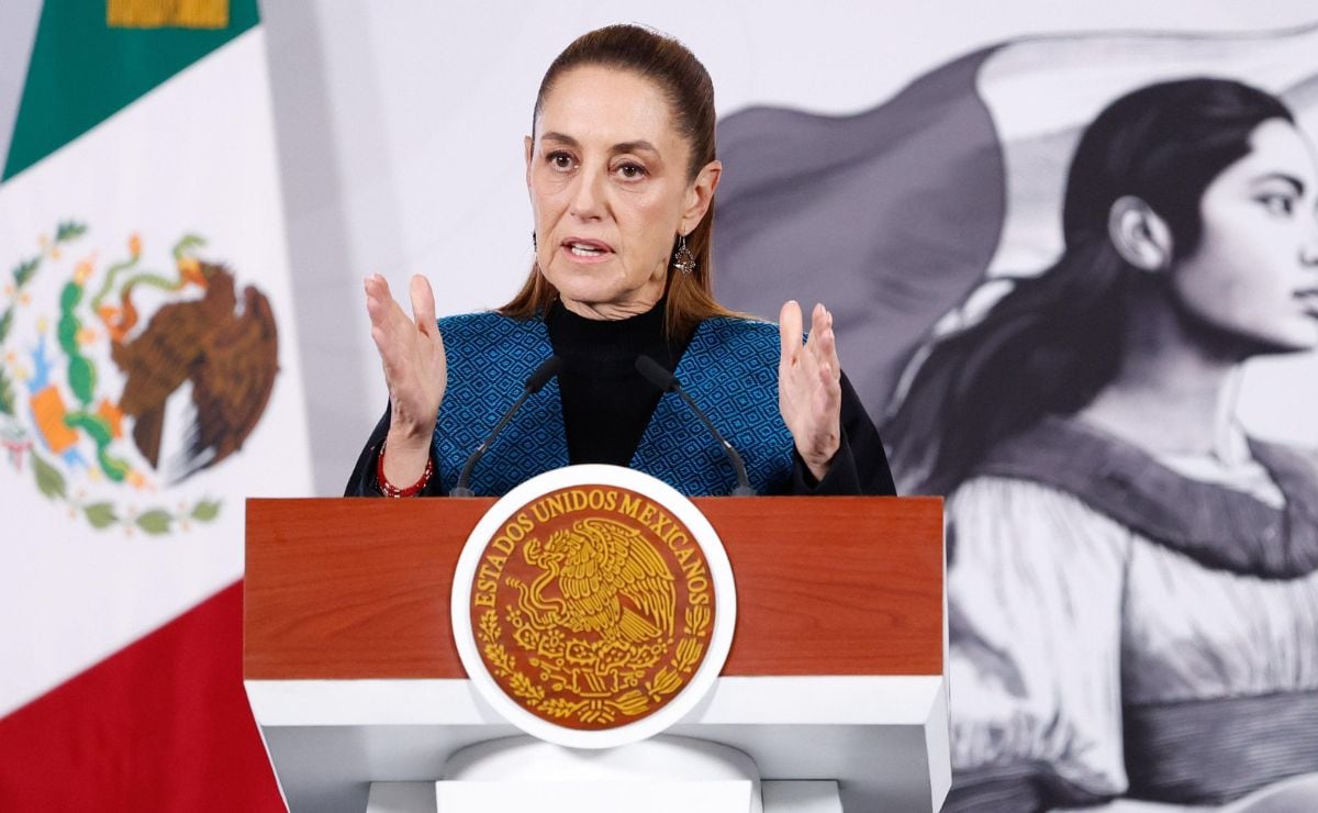 Conferencia de prensa de la Presidenta Claudia Sheinbaum, desde Palacio Nacional. 03 de marzo de 2026. Foto: Diego Simón | El Universal
