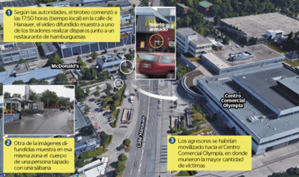 Tiroteo en Múnich dejó 10 muertos y 16 heridos