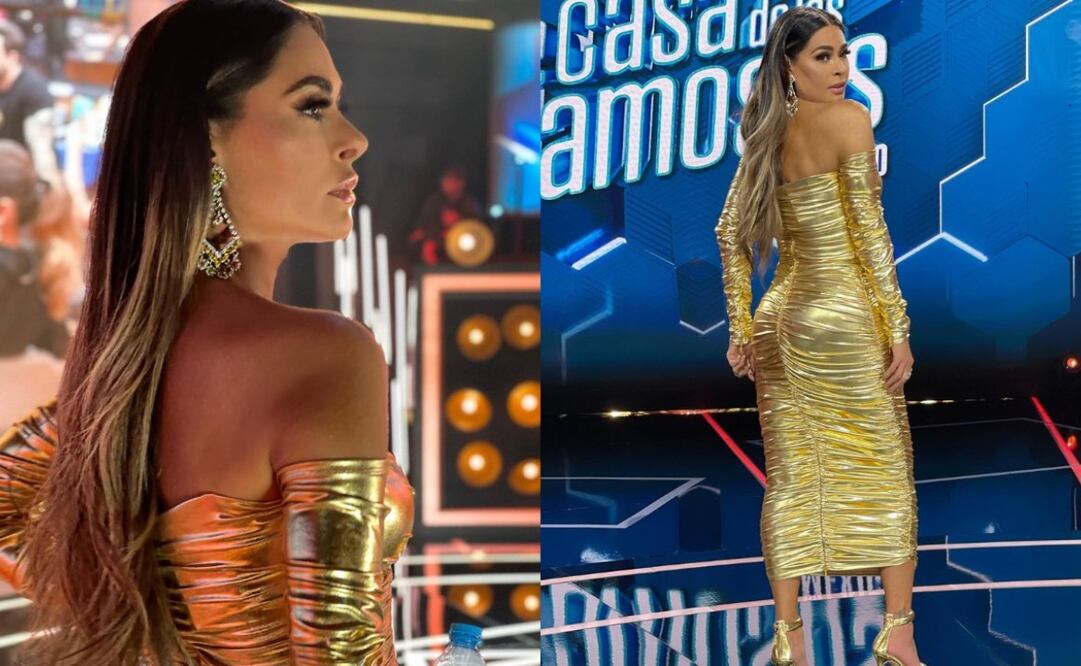 Galilea Montijo deslumbra en el programa La Casa de los Famosos con vestido dorado. Imagen de Instagram: @galileamontijo