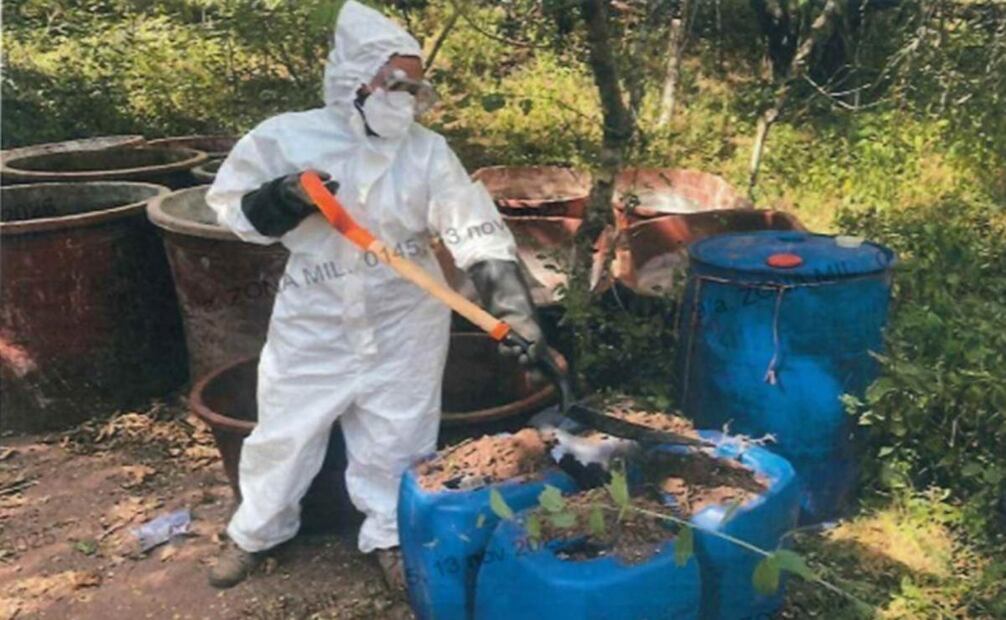 En la comunidad de Aguascalientes, del municipio de Elota, se ubicaron y se inhabilitaron cuatro campamentos de resguardo de grupos delictivos.
Foto: Especial.