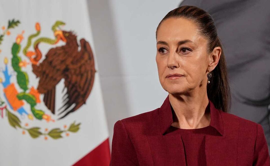 La presidenta Claudia Sheinbaum en su conferencia matutina del 30 de abril del 2025. Foto: AP