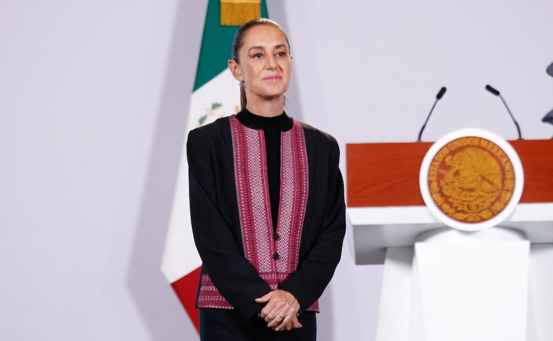 La presidenta Claudia Sheinbaum en la “Mañanera del Pueblo” del 17 de septiembre de 2026 en Palacio Nacional. Foto: Diego Simón Sánchez/ EL UNIVERSAL