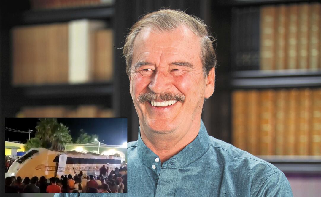 En su cuenta de Twitter, el exmandatario posteó un video donde se ve un tren manipulado por personas. Foto: EL UNIVERSAL