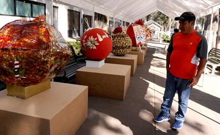 ​Colocan exposición de esferas gigantes en avenida de Toluca