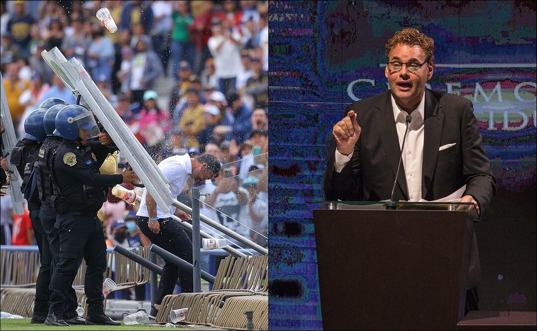 La afición en el Olímpico Universitario mostró su descontento por la situación que vive Pumas. FOTO: ESPECIAL