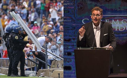 David Faitelson explota contra los aficionados de Pumas que le arrojaron objetos a Rafa Puente en CU