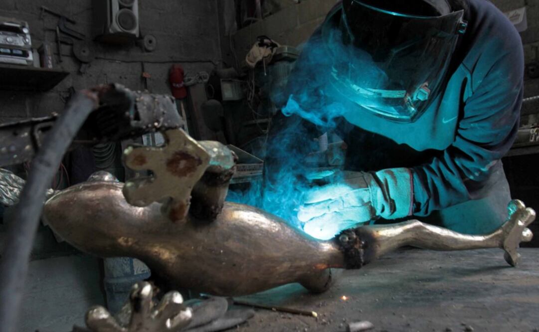 Durante más de 20 años, Juan Soriano trabajó sus esculturas en el taller de fundición de César Castro, en Tepexpan, Estado de México FOTO: JUAN BOITES / EL UNIVERSAL