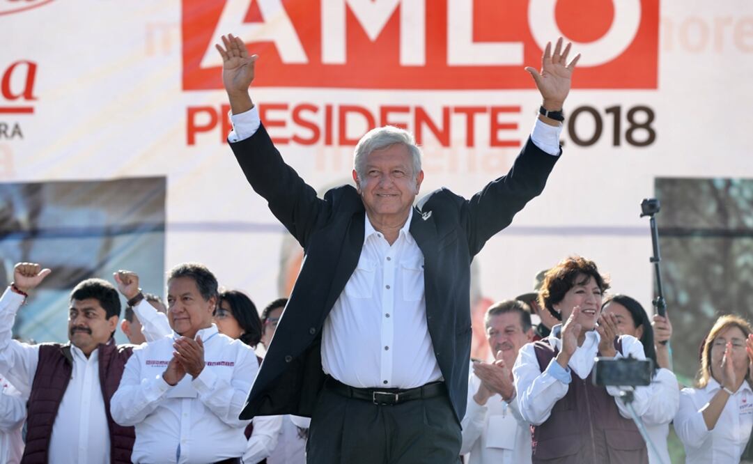 Andrés Manuel López Obrador in Texcoco – Photo: Valente Rosas/EL UNIVERSAL