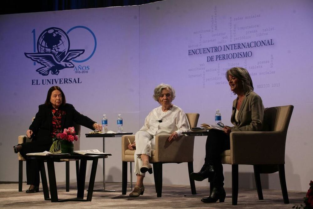 La escritora Elena Poniatowska destacó la diversidad de voces e ideas de quienes se reúnen en el Encuentro Internacional de Periodismo (EIP), organizado por EL UNIVERSAL, en el marco del 100 aniversario de esta casa editorial. Foto: Lucía Godínez