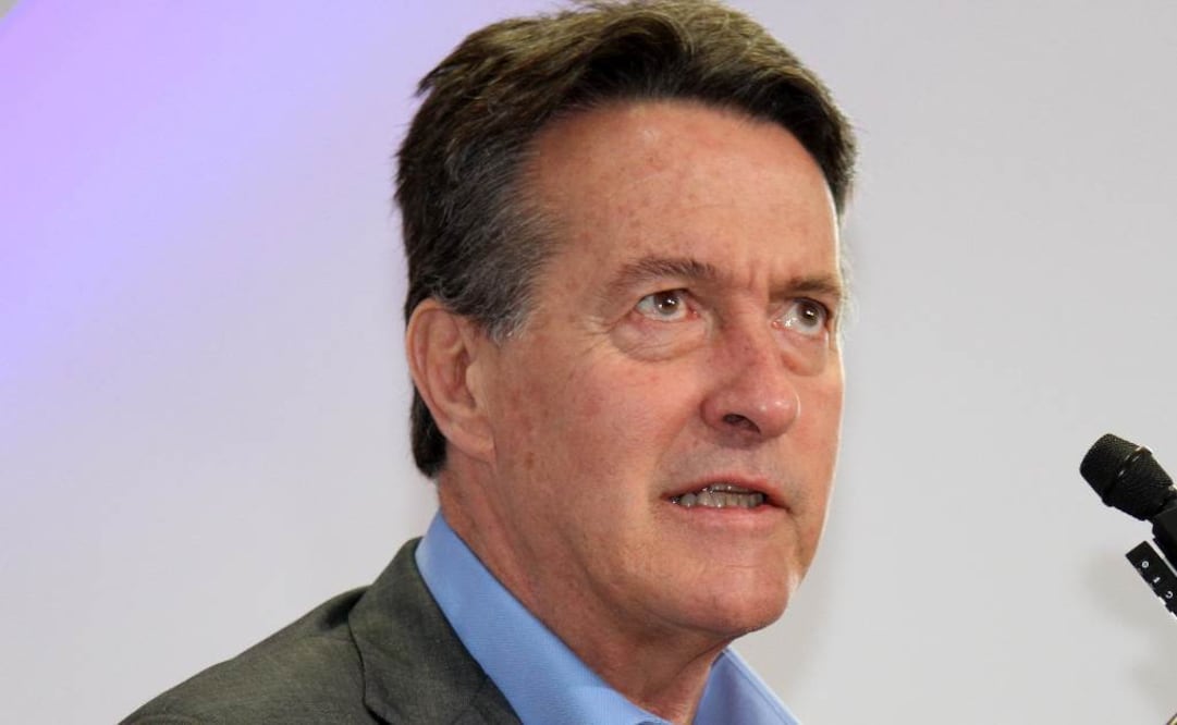 Agustín Mazo en conferencia de prensa. Archivo 