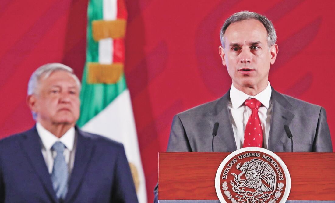 El subsecretario de Salud, Hugo López-Gatell, dijo que el Presidente goza de buena salud y no es una persona de especial riesgo. Foto: DIEGO SIMÓN. EL UNIVERSAL