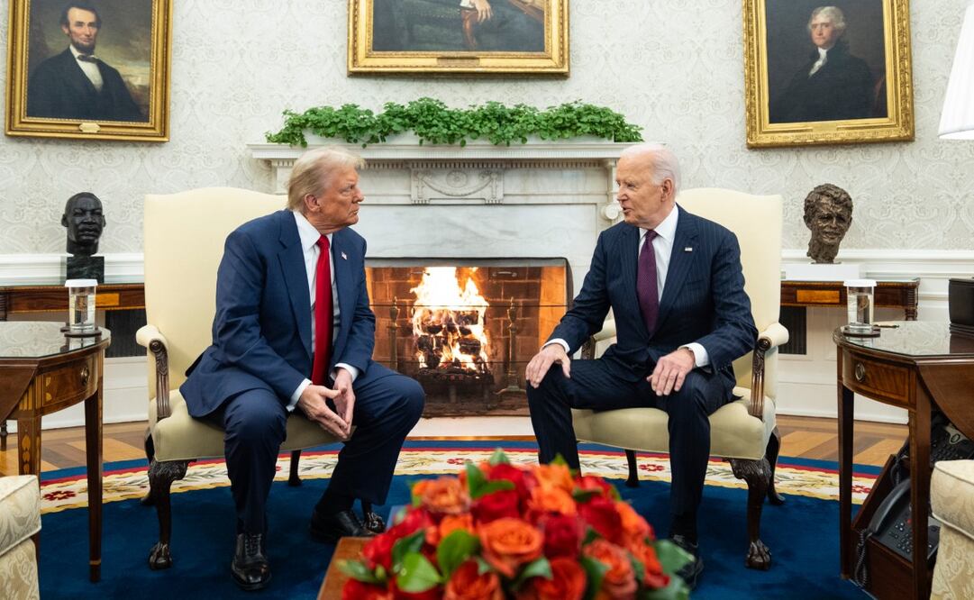 Donald Trump, exmandatario y ganador de las elecciones en Estados Unidos, y Joe Biden, presidente estadounidense. Foto: AP