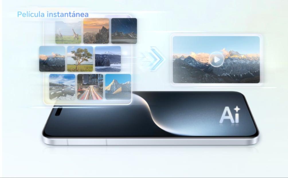 La función de IA para editar video o imágenes ayuda a los usuarios a generar contenido profesional. Foto: Honor