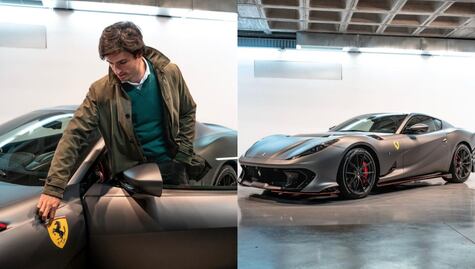 Carlos Sainz y su Ferrari 812 Competizione, así luce su nuevo auto