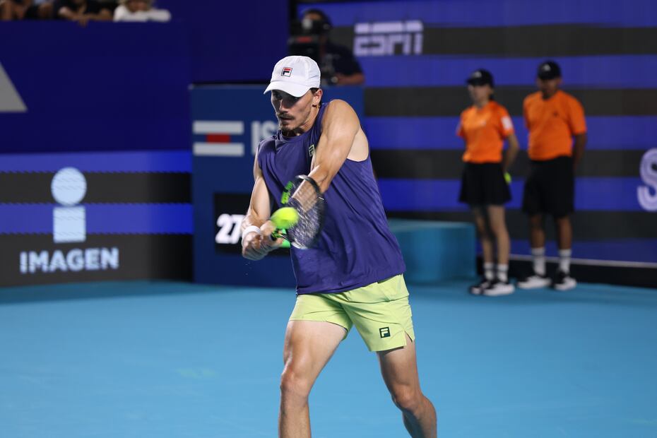 Patrick Kypson en el Abierto Mexicano de Tenis, durante la primera ronda ante Álex de Miñaur - Foto: Esteban Torreblanca/EL UNIVERSAL
