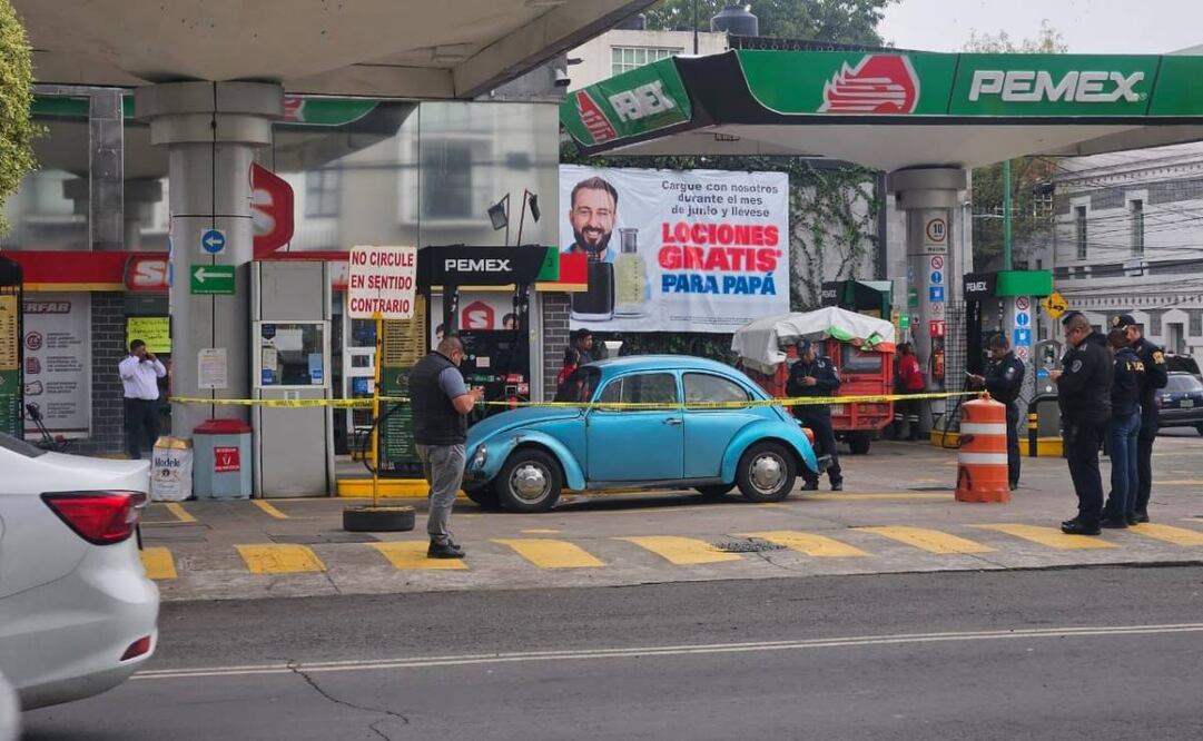 Hombre resulta herido tras intento de asalto en gasolinera en la alcaldía Cuauhtémoc (26/06/2025). Foto: Especial
