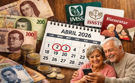 ¿Cuándo pagan en abril 2026? Calendario oficial de pensiones IMSS, ISSSTE y Bienestar