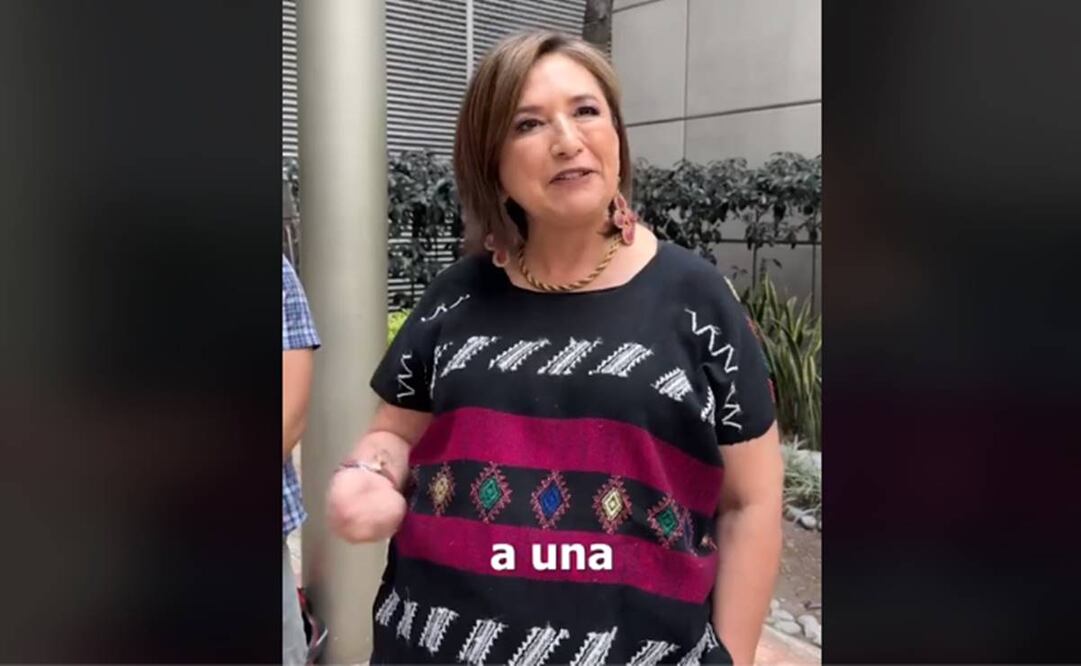 La candidata Xóchitl Gálvez publicó un video en su cuenta de TikTok en el que se le ve reunida con jóvenes mientras les explicaba sus propuestas. Foto: captura de pantalla