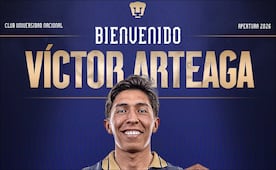 Pumas hace oficial que Víctor Arteaga se convierte en su tercer refuerzo para el Apertura 2026