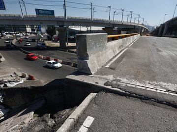 Cierre vial en Puente de La Concordia complica tránsito por obras del Trolebús Santa Martha-Chalco