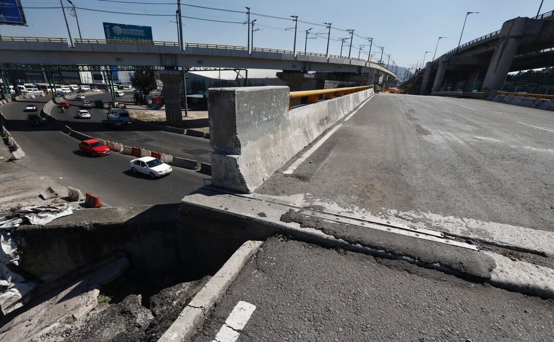 Cierre vial en Puente de La Concordia complica tránsito por obras del Trolebús Santa Martha-Chalco. Foto: Berenice Fregoso