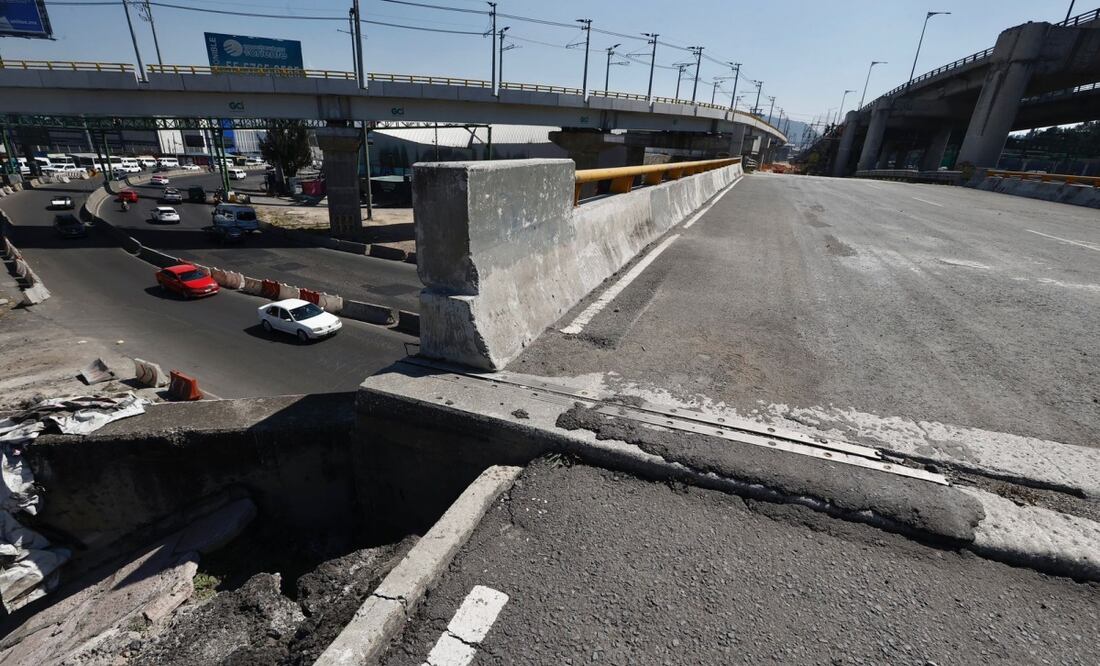 Cierre vial en Puente de La Concordia complica tránsito por obras del Trolebús Santa Martha-Chalco. Foto: Berenice Fregoso