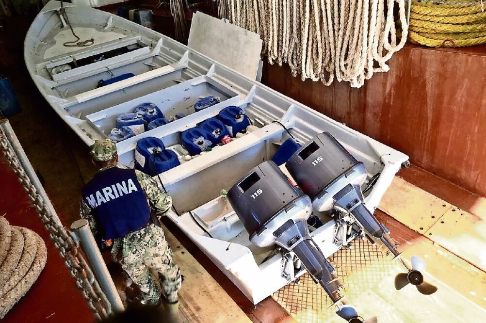 Investigaciones del personal adscrito a la Octava Región de la Semar obtuvo información sobre dos embarcaciones que, en coordinación con grupos del crimen organizado, realizaban el transporte, entrega y recepción de droga (SEMAR)