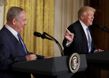 Trump, abierto a "solución de uno o dos Estados" entre Israel y palestinos