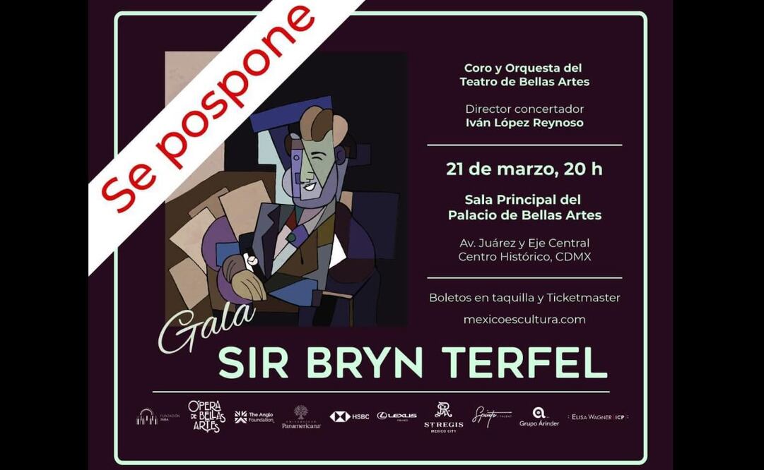 En el evento se tenía programada la participación del Coro y Orquesta del Teatro de Bellas Artes.