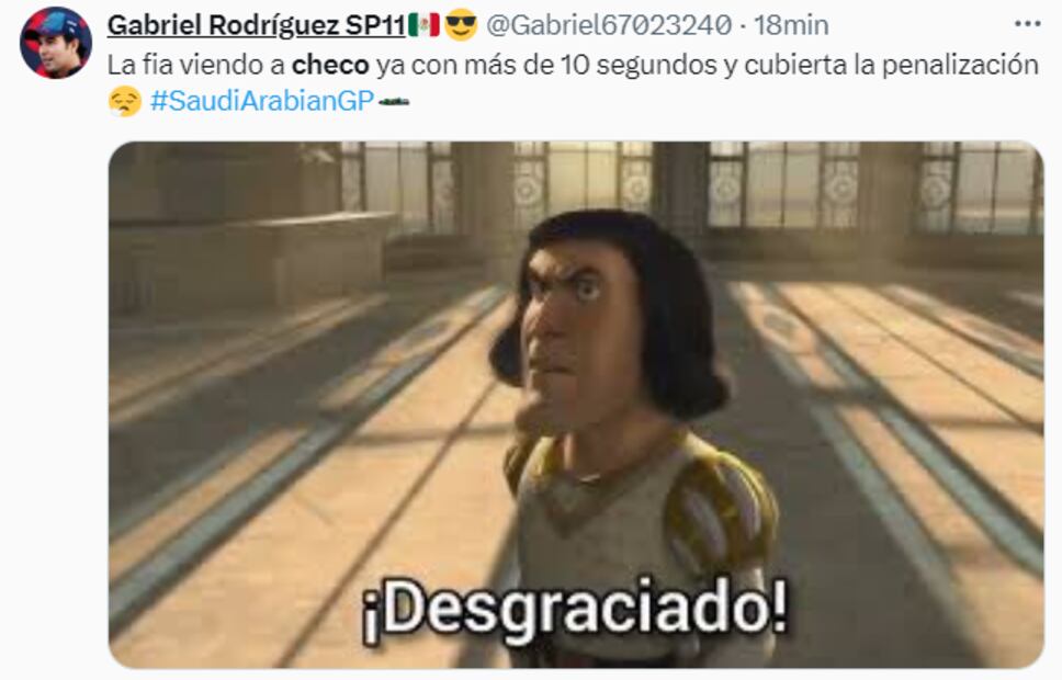Los memes que dejó el segundo lugar de Checo Pérez en el GP de Arabia Saudita