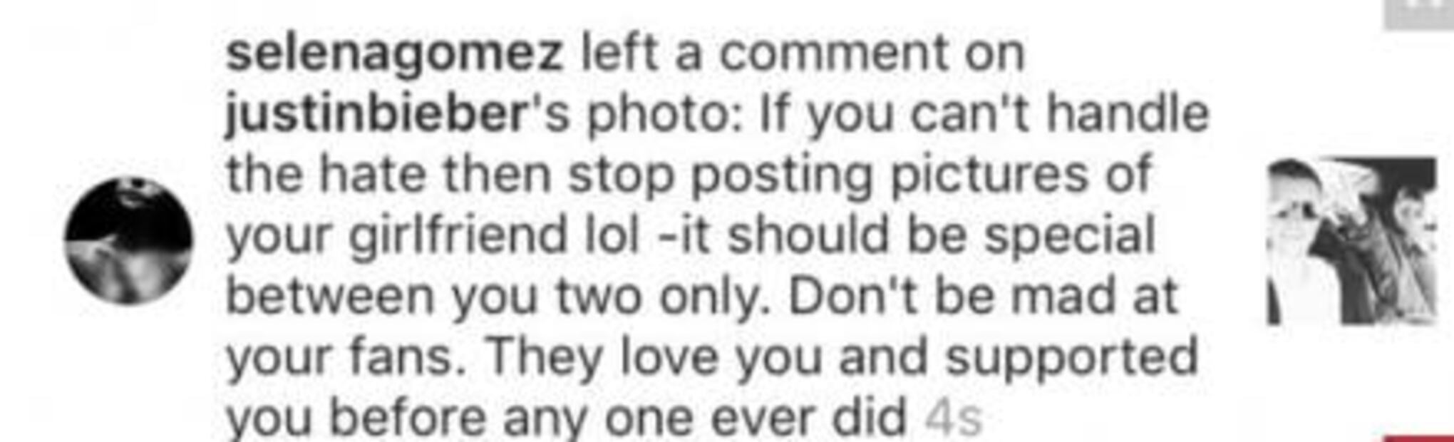 Justin Bieber y Selena Gomez se enfrentan en Instagram