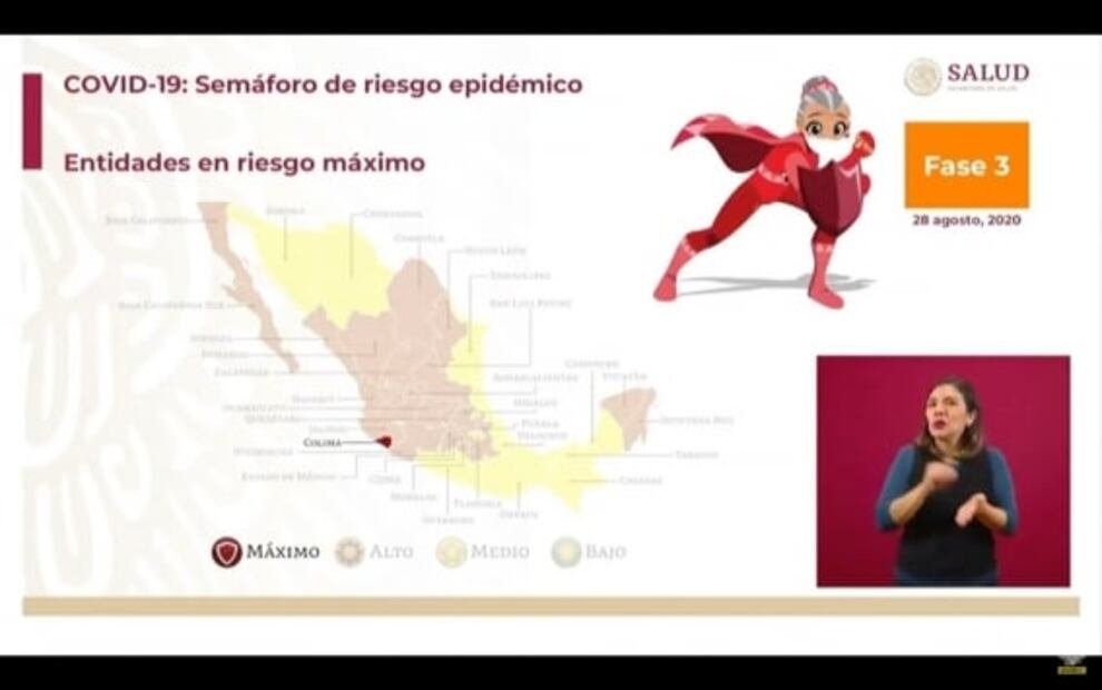 Pasan a semáforo epidemiológico amarillo 10 estados de la República