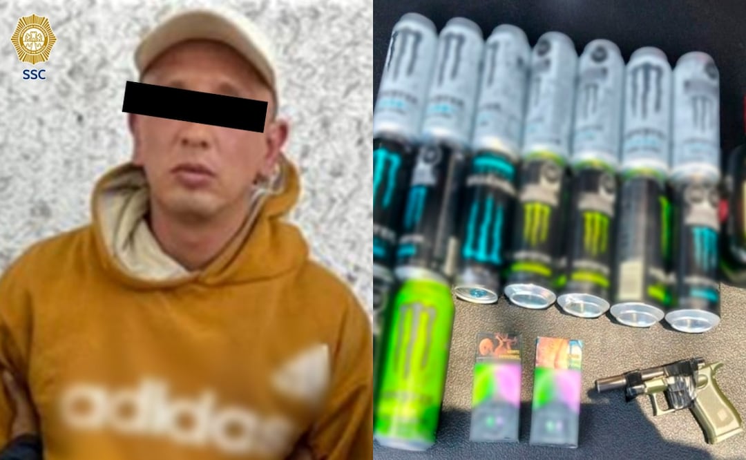 Detienen a hombre por asalto con arma casera en Iztacalco. Foto: Especial