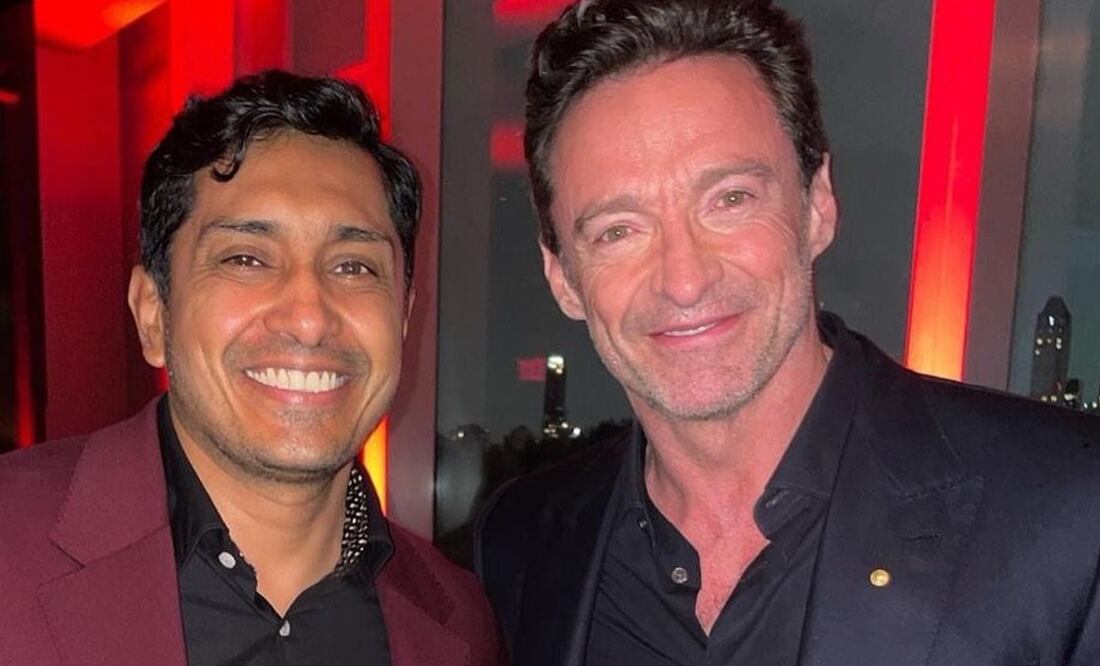 Tenoch Huerta, quien interpreta al príncipe Namor en Marvel, junto a uno de los protagonistas de "Deadpool & Wolverine". Foto; Instagram.