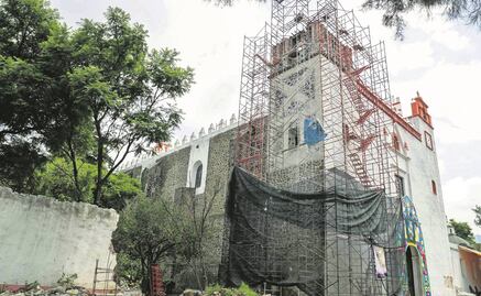 Reconstrucción con malos materiales y sin supervisión en templos históricos de Xochimilco y Milpa Alta