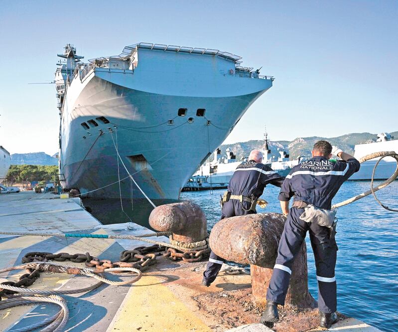 Un buque militar francés se dirige a Beirut para dar apoyo. Foto: CHRISTOPHE SIMON. AFP