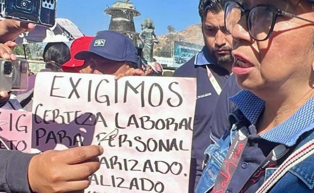 Protesta de personal del IMSS en Oaxaca (11/02/2026). Foto: Especial