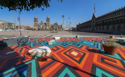 Tejidos oaxaqueños inspiran ampliación de la zona peatonal del Zócalo en la CDMX