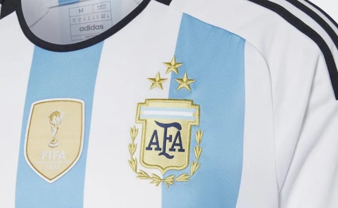 Jersey de Argentina con la tercera estrella - FOTO: Especial