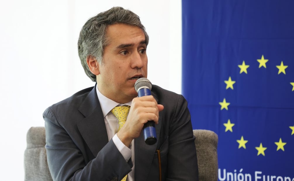 Francisco Andre embajador de la Unión Europea en México durante el evento "La modernización del Acuerdo Global México- Unión Europea: Relevancia estratégica, beneficios y acciones para México". Foto: Carlos Mejía/ EL UNIVERSAL