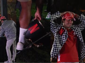 VIDEO: Carlos Sainz rompe trofeo previo al Gran Premio de Las Vegas