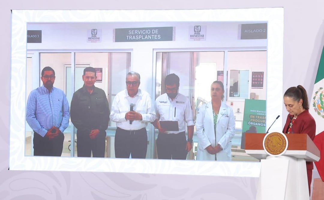 Enlace con el gobernador de Sinaloa, Rubén Rocha Moya, para inaugurar la Unidad de Trasplante Renal en el IMSS Bienestar de Culiacán, Sinaloa (09/04/2026). Foto: Gabriel Pano / EL UNIVERSAL